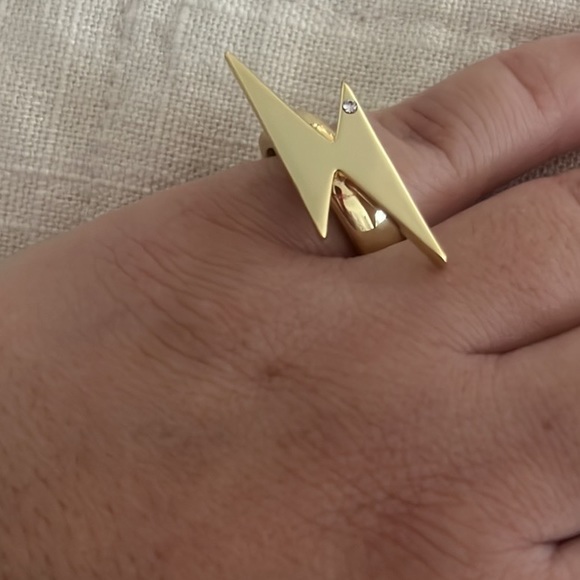 Arielle collection gold lightning bolt ring - Picture 4 of 5